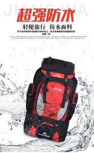 <span class=keywords><strong>Sac</strong></span> à <span class=keywords><strong>dos</strong></span> de sport imperméable antivol tendance de <span class=keywords><strong>80</strong></span> <span class=keywords><strong>litres</strong></span>, sacs de randonnée personnalisés pour hommes et femmes - Product Image 6