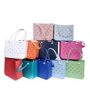 Shopping Handbag EVA Handbag Diagonal Beach Plastic Silicone Bog Tote Bags For Women