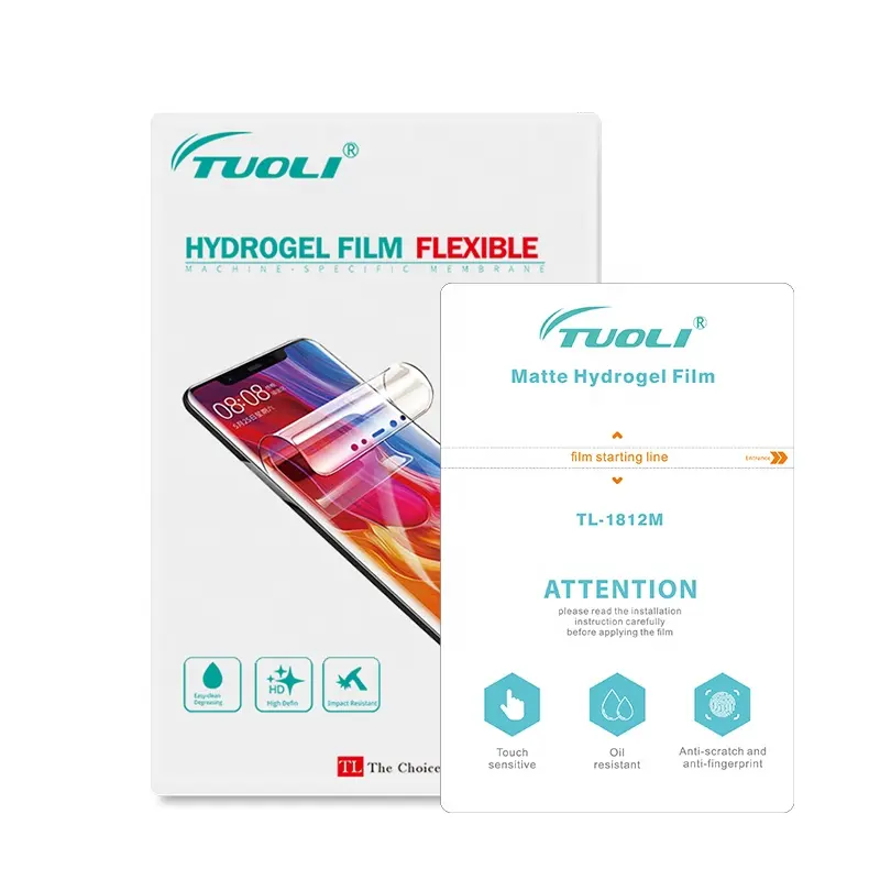 Tuoli-tpu Hydrogel Film untuk Pelindung Layar Ponsel, Bahan Mesin Pemotong, iPhone 13, Apple Watch, Samsung, Huawei, 18X12Cm