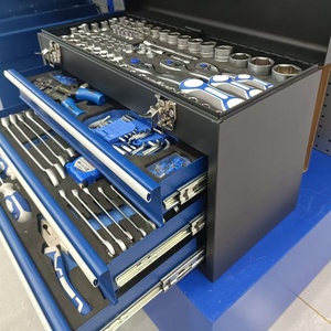 Ensemble d'outils de 408 pièces avec armoire à 3 tiroirs coulissants, cliquet à 72 dents, <span class=keywords><strong>kit</strong></span> d'outils mécaniques pour la réparation automobile, pour <span class=keywords><strong>garage</strong></span> et atelier - Product Image 4