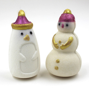 Bombes de bain au sel de soda biologique personnalisées en gros OEM, faites à la main, petit bonhomme de neige, cadeaux de Noël de luxe, cadeaux de bain écologiques - Product Image 3