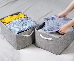 Modern Wardrobe Storage <b>Basket</b> Fabric Storage <b>Basket</b> with Handle - Product Image 3