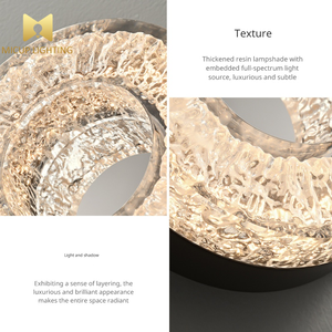 Lampe <span class=keywords><strong>murale</strong></span> LED ronde en résine de style nordique minimaliste, pour couloir, chevet, fond mural, décoration artistique post-moderne créative - Product Image 5