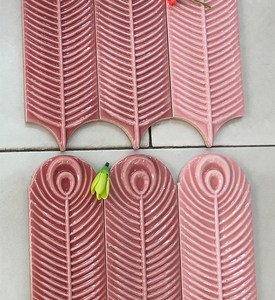 Piastrella in Ceramica con Motivo a Piuma di Pavone 90x300 Design Minimalista Moderno per Cucina e Bar - Product Image 5