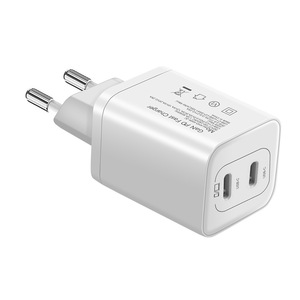 GaN European standard 45W compact charger compatible with iPhone 15 and Samsung chargers, 45W dual-<b>C</b> fast <b>charging</b> source - Product Image 2