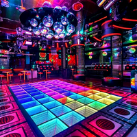 Dalles de sol interactives à LED sensibles à la pression pour piste de danse de mariage, panneaux de sol pour discothèque, fête, décoration de scène