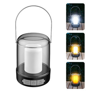 Lanterne de <span class=keywords><strong>camping</strong></span> LED rechargeable, lampe de tente portable à intensité variable avec 3 modes d'éclairage, lanterne d'urgence étanche avec batterie externe - Product Image 1