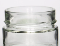Bentuk Bulat 106Ml 212Ml 314Ml 580Ml Botol Kaca Ergo untuk Madu Permen Bunga Kering Selai Teh Grosir