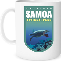 Mug en céramique personnalisé de la Samoa américaine, avec motif du drapeau national, pour l'hôtellerie et usage personnel