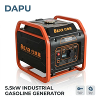 Générateur d'essence portable 5,5 kW, générateur à châssis ouvert 5500 W, démarrage manuel, alimentation électrique pour la maison et la construction