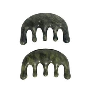 หวีหยกเขียวคุณภาพดี สำหรับนวดและแกะสลัก - Product Image 2