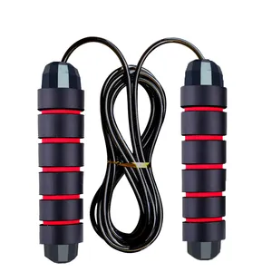 Custom Fitness Equipment Indoor Outdoor Gym Pular Corda Ponderada Punho Ponderado PVC Fio De Aço Revestido Ajustável Skipping Rope