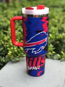 Custom Football Team Lions Cups 40oz Acero inoxidable Detroit Lion Tumbler Tazas con asa - Product Image 4