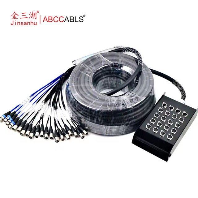 High Quality OEM Factory Professional 8/12/16/20/24/32 Channel Multicore XLR Audio Snake Cable with Stage Box