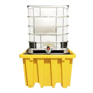 Plastic 2 Drum Ibc Spill Containment Leak-Proof Platform Premium New Hdpe Oil Pallet 40X60 Tambor Ruedas Proof Pvc Pallets