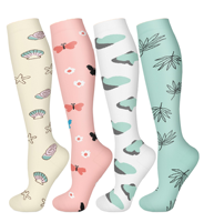 Chaussettes de compression en tricot pour femmes |   Soutien respirant pour la course à pied, l'athlétisme et les voyages |   Vente en gros OEM