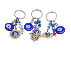 Llavero 2026 Ojo Turco Azul Creativo con Palma Dorada, Colgante para Llaves de Coche, Amuleto de la Suerte para los Mejores Regalos - Product Image 1