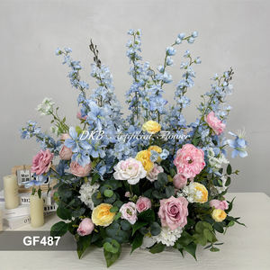 DKB - Camino de Flores Artificiales de Seda Personalizado, Color Rosa, para Bodas, Graduaciones, Halloween, Caminos de Entrada - Product Image 3