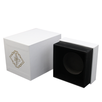 Boîtes d'emballage personnalisées en carton imprimé pour bougies chauffe-plat vides, récipient de luxe blanc pour bougies parfumées avec couvercle et boîte