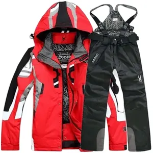 Tuta da sci giacca da sci termica da esterno invernale e pantaloni da sci tuta da snowboard da uomo impermeabile antivento Parka