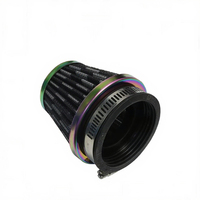 Nouveaux filtres à air en plastique de style champignon à haut débit en gros, 35 mm, 42 mm, 50 mm, 55 mm, colorés pour la modification de moto