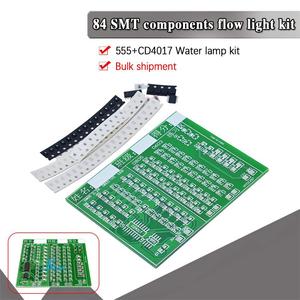 84 pezzi componenti Patch scheda di formazione per saldatura NE555 + CD4017 kit lampada ad acqua 0805 0603 pezzi da allenamento - Product Image 1