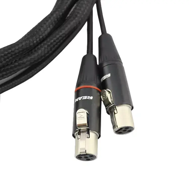 High End Xlr 3pin Male 6.3mm Jack Plug Stereo Male to 2 Mini Xlr Female Microphone Hifi Sound Console Audio Instrument Cable