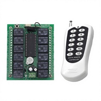 Interrupteur à distance sans fil RF 433Mhz, système 12 canaux, émetteur-récepteur 10A, plastique ABS, étanche, certifié CE, universel, 100m