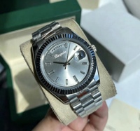 Jam Tangan Pria Mewah Logo Kustom Tahan Air — NH36 Otomatis / Quartz, Hari dan Tanggal, Baja Tahan Karat 40MM Dial Hijau