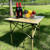 Table de pique-nique pliable légère en fer, taille S, pour jardin, salle à manger, mobilier d'extérieur portable, école, camping, barbecue
