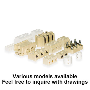 450V cách điện gốm 6-cực khối thiết bị đầu cuối điện chống sốc Brass thiết bị đầu cuối 500 nhiệt độ cao bảo vệ 200A - Product Image 6