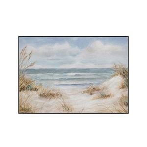 Peinture à l'huile encadrée sur toile, faite à la main, avec texture, représentant un paysage marin côtier calme, pour décoration intérieure, vente en gros - Product Image 6