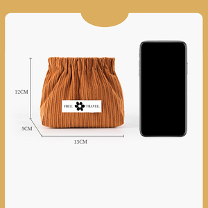 Bolsa de maquillaje de PANA con cierre automático para almacenamiento de cosméticos con etiqueta tejida personalizada - Product Image 4