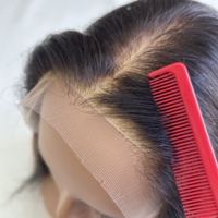 Topper en cheveux humains 100% naturel, noir naturel, indétectable, pré-épilé, avec dessus en soie en forme de T, nœuds blanchis, fermeture frontale et ligne de cheveux en dentelle HD