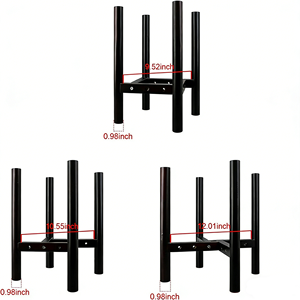 <span class=keywords><strong>Support</strong></span> de Plantes Métallique <span class=keywords><strong>Réglable</strong></span> <span class=keywords><strong>en</strong></span> Largeur et <span class=keywords><strong>Hauteur</strong></span>, <span class=keywords><strong>Support</strong></span> de Plantes Moderne Noir avec Capacité de Charge de 120 LBS, Supports de Plantes Imperméables Antidérapants - Product Image 6