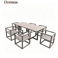 Ensemble de table et de chaises de salle à manger en teck de haute qualité, résistant aux intempéries, meubles de jardin pour patio, cour, villa