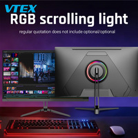 Moniteur d'ordinateur 23.8 pouces FHD IPS Panel 100Hz Taux de rafraîchissement Angle de vision large en option Lumière RVB Haut-parleur Moniteur de jeu de bureau