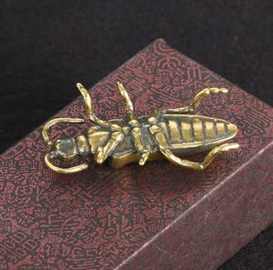Ornements de <span class=keywords><strong>scarabée</strong></span> en laiton massif, <span class=keywords><strong>bronze</strong></span> antique, jouet insecte, collection de bureau - Product Image 4