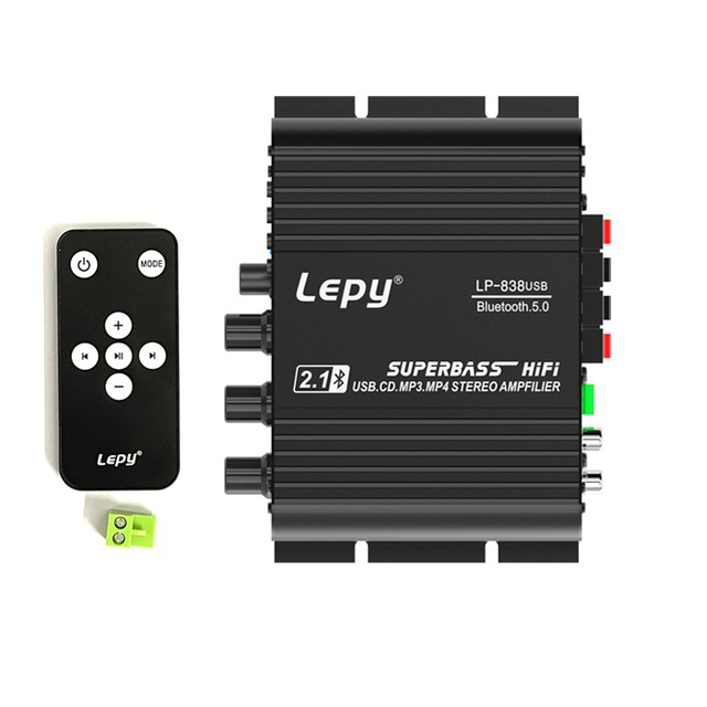 D2483 Lepy LP 838USB LP-838USB Mini Car Audio amplificador 3-Channel Amplificateur for Receivers & Amplifiers