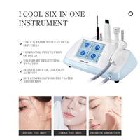 Appareil de beauté multifonctionnel six-en-un pour le visage, nettoyage, rajeunissement, resserrement, soin nourrissant de la peau