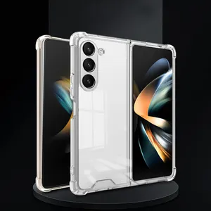 New Transparent Case For Samsung Galaxy Z Fold 5,Shockproof Acrylic TPU Bumper Clear Phone Case for Samsung Galaxy Z Fold 5