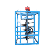 Tarière thermique sur roues 7 CV, pour projets agricoles et plantation d'arbres, pelleuse de trous pour poteaux