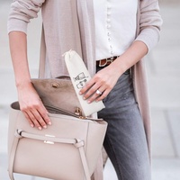Ensemble de pailles en acier inoxydable multi-tailles, droites et courbées, avec sac en tissu