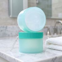 Pot vide en plastique rond de 200g (7oz) pour cosmétiques, beurre corporel, gommage, crème visage, avec pince à épiler