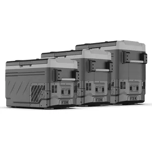AlpicoolZG51カー冷蔵庫多機能AC100-240V DC 12V24Vデュアルゾーンポータブルフリーザー冷蔵庫キャンプ用冷蔵庫車用