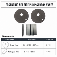 Kit de palettes et plaques d'extrémité en graphite autolubrifiant pour système d'amorçage de pompe à incendie, pièces de rechange résistantes à l'usure pour pompe à vide