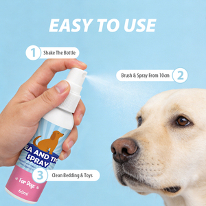 Vente en gros de <span class=keywords><strong>spray</strong></span> anti-puces et anti-tiques pour chiens et chats, soins naturels pour animaux de compagnie - Product Image 6