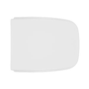 Asiento de inodoro para Delta Prisma Shape 3 WC, blanco, con bisagra de lazo, 50 cm de largo, 40 cm de ancho - Product Image 1