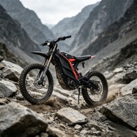 Moto tout-terrain électrique Falcon Pro, cadre en aluminium lithium, double suspension, couple de 410 N.m, aventure extrême et course enduro