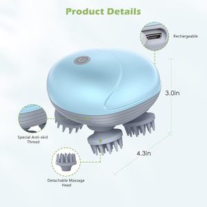 Masseur Électrique pour la Tête, 96 Nœuds de Massage, Portable, Sans Fil, ABS+Silicone, Grattoir pour Cuir Chevelu, Manuel, 900mAh/1100mAh - Product Image 5